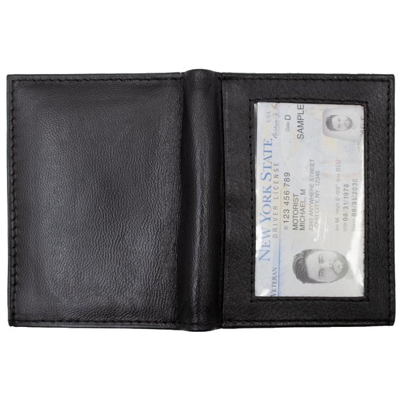 Genuine Leather Men Credit Card Case,ID holder with Black Color - Picture 4 of 10